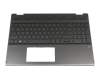 BHXZV00F7CE019 teclado incl. topcase original HP DE (alemán) negro/negro con retroiluminacion