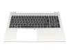 BKFUB03F7KT028 teclado incl. topcase original HP DE (alemán) negro/plateado con retroiluminacion y mouse stick