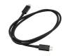 Cable de datos-/carga Thunderbolt negro 0,80m para LG Gram 17 Ultra (17Z95P)