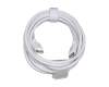 Cable de datos-/carga USB-C blanco 1,80m (USB 2.0 Type C to C; 20V 3.3A) para Huawei MateBook 13 (2019)