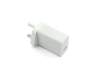 Cargador USB 18 vatios UK wallplug blanca original para Asus Fonepad 7 (ME175KG)