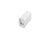 Cargador USB 18 vatios UK wallplug blanca original para Asus PadFone mini 4.3 (A11)