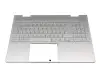 DJM20A11S001013 teclado incl. topcase original HP DE (alemán) plateado/plateado con retroiluminacion (DSC Grafik)