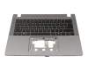 DQ6U15GBA00 teclado incl. topcase original Acer DE (alemán) negro/canaso con retroiluminacion
