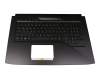 EABKN005020 teclado incl. topcase original Asus DE (alemán) negro/negro con retroiluminacion (RGB Backlight)
