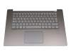 ET171000110 teclado incl. topcase original Lenovo DE (alemán) gris/canaso con retroiluminacion
