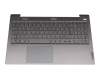 ET1K7000200 teclado incl. topcase original Lenovo DE (alemán) gris/canaso con retroiluminacion