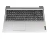 FA1JV0006X0 teclado incl. topcase original Lenovo DE (alemán) gris/plateado