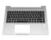 HB2361 teclado incl. topcase original HP SP (español) negro/plateado con retroiluminacion