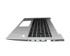 HB2361 teclado incl. topcase original HP SP (español) negro/plateado con retroiluminacion