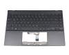 HQ207209350001513 teclado incl. topcase original Asus DE (alemán) gris/canaso con retroiluminacion