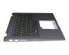 HQ21011573000 teclado incl. topcase original Huaqin DE (alemán) negro/azul con retroiluminacion