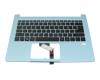 HQ21011641007 teclado incl. topcase original Acer DE (alemán) negro/azul con retroiluminacion