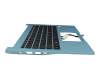 HQ21011641007 teclado incl. topcase original Acer DE (alemán) negro/azul con retroiluminacion
