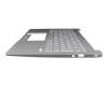 HQ21012345007 teclado incl. topcase original Acer DE (alemán) plateado/plateado con retroiluminacion