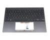 HQ21013156007 teclado incl. topcase original Asus DE (alemán) gris/canaso con retroiluminacion