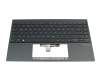 HQ21019140007 teclado incl. topcase original Asus DE (alemán) gris oscuro/canaso con retroiluminacion