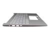 HQ31301813000 teclado incl. topcase original Acer DE (alemán) plateado/plateado con retroiluminacion