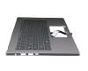 HQ3160B586007 teclado incl. topcase original Acer DE (alemán) plateado/plateado con retroiluminacion