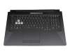 JMOA0KNR0-681MGE0012118000AV teclado incl. topcase original Sunrex DE (alemán) negro/transparente/negro con retroiluminacion