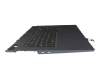 JWINJ teclado incl. topcase original Lenovo US (Inglés) negro/azul con retroiluminacion