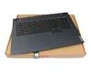 JWINJ teclado incl. topcase original Lenovo US (Inglés) negro/azul con retroiluminacion