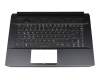 JY20191015B teclado incl. topcase original Acer DE (alemán) negro/transparente/negro con retroiluminacion