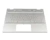L15909-041 teclado incl. topcase original HP DE (alemán) plateado/plateado con retroiluminacion