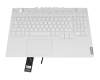 L1CZ154003N teclado incl. topcase original Lenovo DE (alemán) blanco/blanco con retroiluminacion