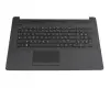 L25445-051 teclado incl. topcase original HP FR (francés) negro/negro (con TP/DVD, estructura superficial \"Diamond)