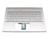 L26424-041 teclado incl. topcase original HP DE (alemán) plateado/plateado con retroiluminacion