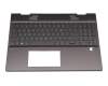 L47470-041 teclado incl. topcase original HP DE (alemán) gris/antracita con retroiluminacion