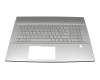 L52452-041 teclado incl. topcase original HP DE (alemán) plateado/plateado con retroiluminacion