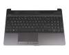 L53735-041 teclado incl. topcase original HP DE (alemán) negro/negro