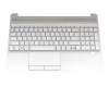 L53741-041 teclado incl. topcase original HP DE (alemán) plateado/plateado (Fingerprint)