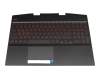 L61524-041 teclado incl. topcase original HP DE (alemán) negro/negro con retroiluminacion