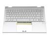 L85716-041 teclado incl. topcase original HP DE (alemán) plateado/plateado con retroiluminacion