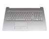 L88362-041 teclado incl. topcase original HP DE (alemán) plateado/plateado