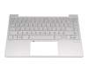 L98413-041 teclado incl. topcase original HP DE (alemán) plateado/plateado con retroiluminacion