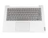 LCM16H36D0J6862 teclado incl. topcase original Lenovo DE (alemán) gris/plateado con retroiluminacion