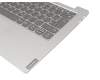 LCM16H36D0J6862 teclado incl. topcase original Lenovo DE (alemán) gris/plateado con retroiluminacion