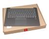 LCM17J66D0J686 teclado incl. topcase original Chicony DE (alemán) gris/canaso con retroiluminacion (fingerprint)