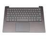 LCM17J66D0J686 teclado incl. topcase original Chicony DE (alemán) gris/canaso con retroiluminacion (fingerprint)