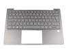 LCM17J66D0J686 teclado incl. topcase original Chicony DE (alemán) gris/canaso con retroiluminacion