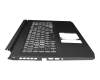 LG05P_N12B3L teclado incl. topcase original Acer DE (alemán) negro/blanco/negro con retroiluminacion