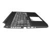 LG05P_N12B3L1 teclado incl. topcase original Acer DE (alemán) negro/blanco/negro con retroiluminacion