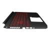 LG05P_N90BRL teclado incl. topcase original Acer DE (alemán) negro/rojo/negro con retroiluminacion (Geforce1650)