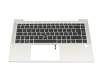 M07090-041 teclado incl. topcase original HP DE (alemán) negro/plateado con retroiluminacion