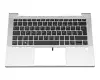 M08699-041 teclado incl. topcase original HP DE (alemán) negro/plateado con retroiluminacion
