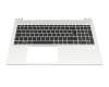 M21742-041 teclado incl. topcase HP DE (alemán) negro/plateado con retroiluminacion